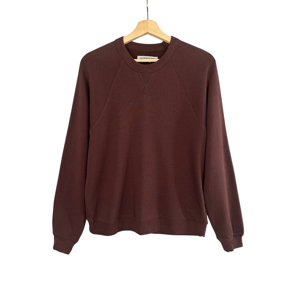 NWOT Outerknown Brown Crew Sweatshirt 100% Organic Cotton Men's Size Small